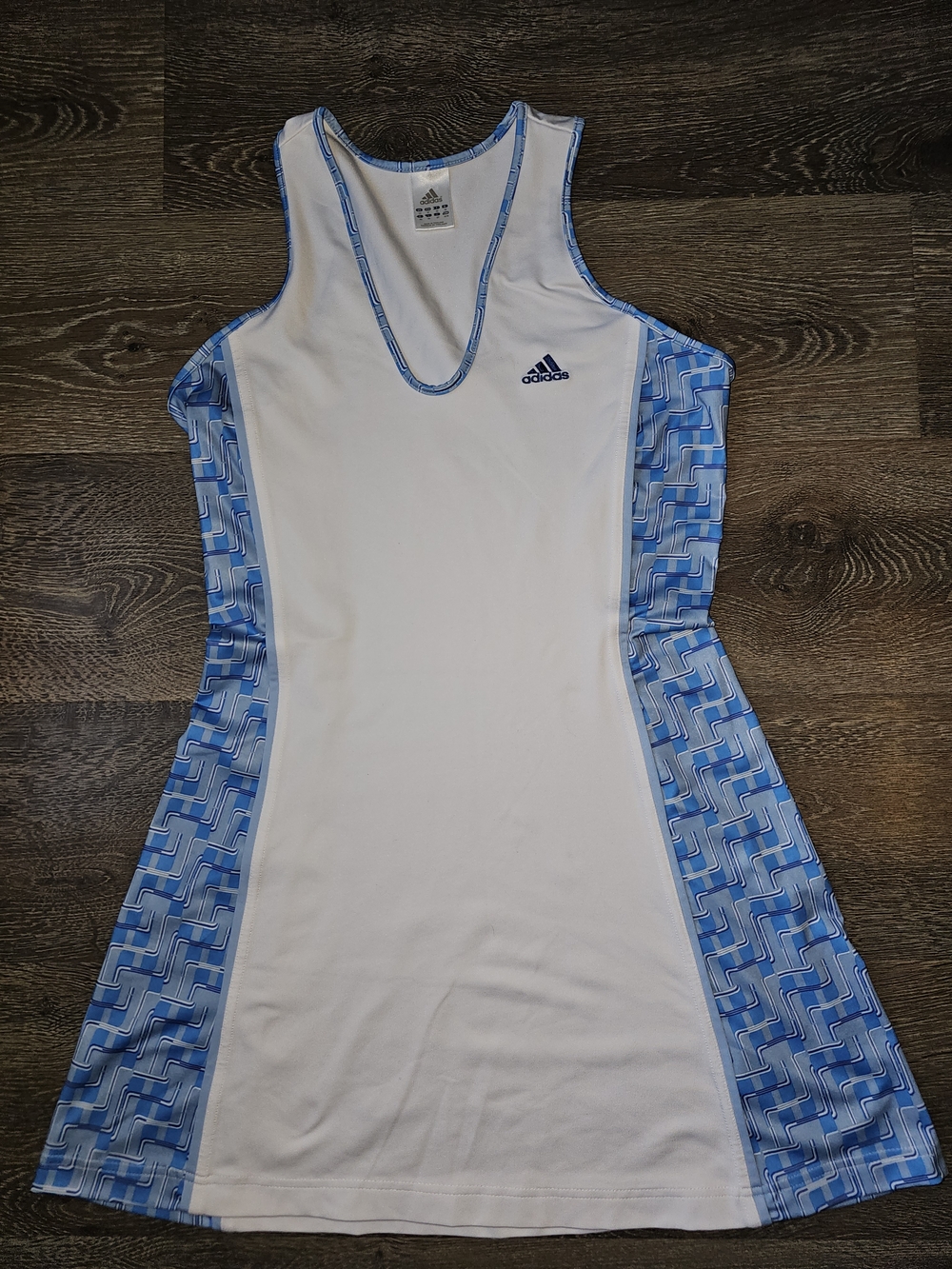 Adidas Women's Tennis Dress Size Medium Blue White Athletic